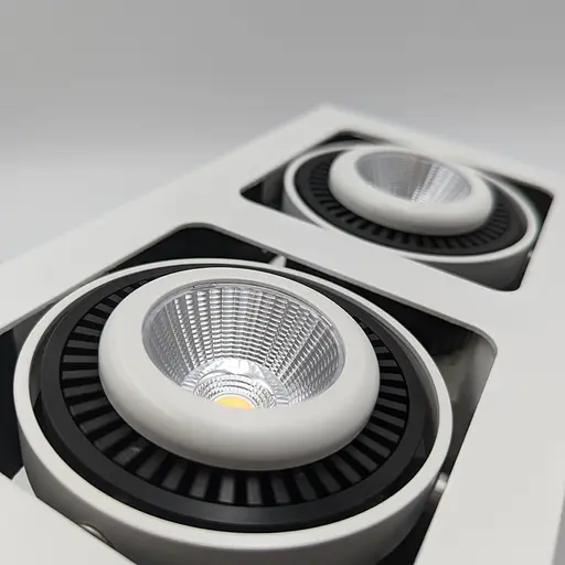 Встраиваемый светильник Skarlat RGL7115-2 2x12W WH+BK 3000K - фото 2