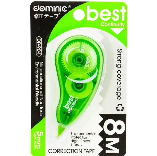 Коректор-стрічка, Dominic, 8 м х 5 мм, блістер