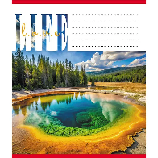 Тетрадь общая "Люблю жизнь" Leader 060-959062L-2 в линию, 60 листов - фото 1