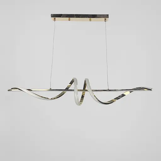 Видовжена люстра Wave у золотому корпусі в 2-х розмірах Line.F Довжина 100 см - фото 8