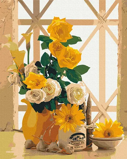 Картина за номерами на підрамнику Brushme Жовтий натюрморт