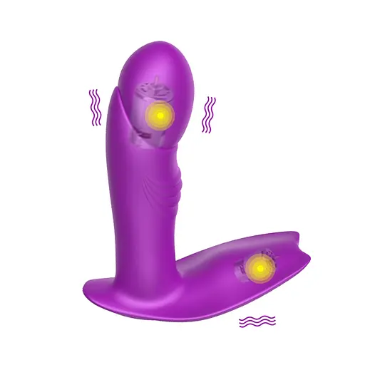 Вібратор у трусики Boss Series Silicone Panty 12.8 см фіолетовий - фото 6