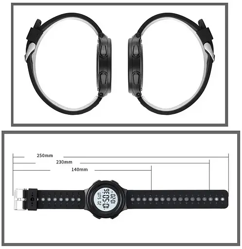 Чоловічий наручний годинник Skmei 1733 (Чорний з білим) - фото 8