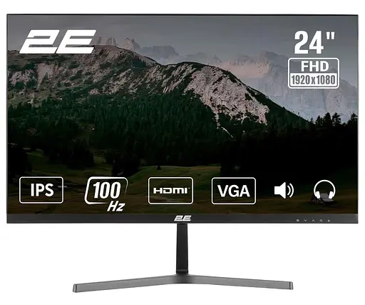 Монитор 23.8" 2E D2425B FHD IPS 100Hz (2E-D2425B-01.EU) - фото 1
