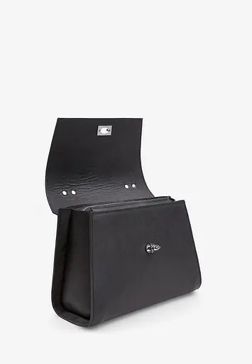 Жіноча шкіряна сумка Classic чорна Саф'яно - фото 6