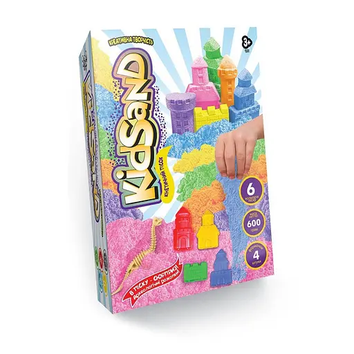 Креативна творчість "Кінетичний пісок "KidSand" KS-04-04U коробка 600 г