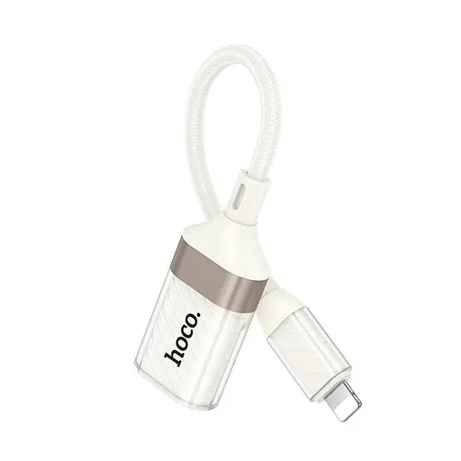 Адаптер перехідник Hoco UA39 Lightning to USB 2.0 apricot - фото 3