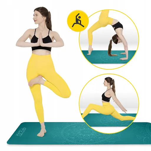 Коврик (мат) спортивный 4FIZJO замша 183 x 61 x 0.15 см для йоги и фитнеса Green (P-5905973404396) - фото 6