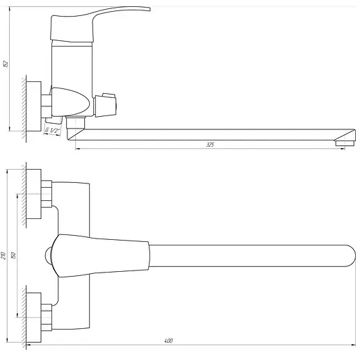 Смеситель для ванны Globus Lux QUEENSLAND GLQU-208 - фото 4