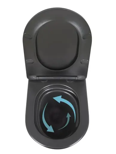 Унитаз подвесной Qtap Robin New Ultra Quiet, с сиденьем Slim Duroplast/Soft-close/Quick Release QT13332381АSMB - фото 5