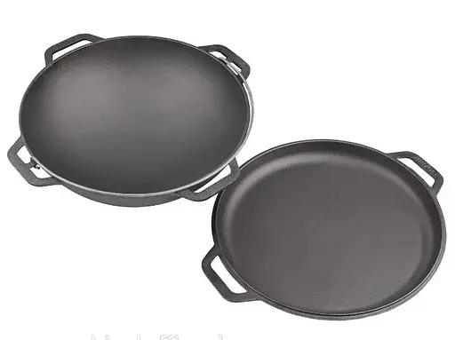 Чавунний азіатський казан Brizoll KA15-2 з кришкою сковородою для багаття туристичний 15 л - фото 3