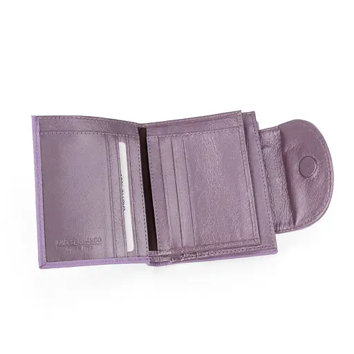 Гаманець жіночий шкіряний маленький Las Fernando 110-103 V бузковий - фото 4