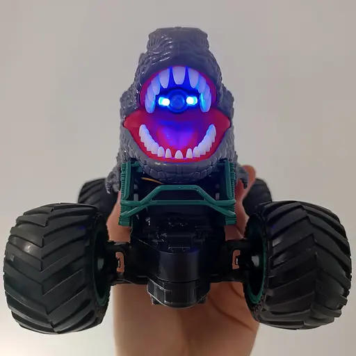 Машинка Динозавр на радиоуправлении. Пускает водяной пар с подсветкой. Вездеход - фото 14