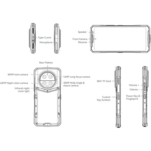 Смартфон Doogee DK10 12/512 Gb Kevlar Black (черный) - фото 10