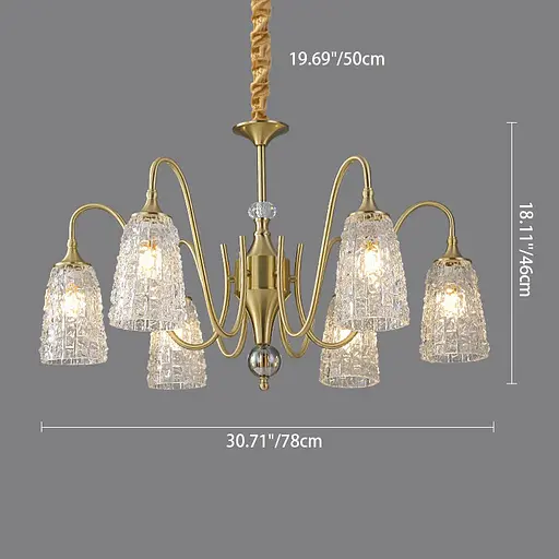 Светодиодная люстра Oрбита 5030 (Золотая) на 6 плафонов - фото 3