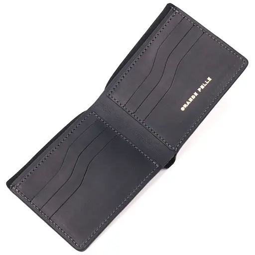 Чоловічий шкіряний гаманець Grande Pelle 11.5х9х1 см acs0024004 - фото 3