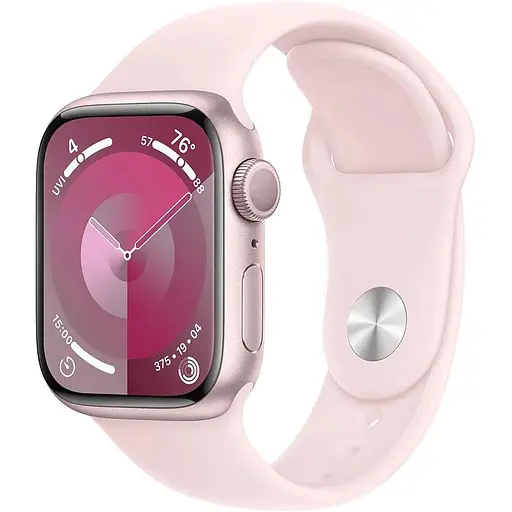 Смарт-часы Apple Watch Series 9 GPS, 41mm, Pink, Light Pink Sport Band, M/L (Grade B) Seller Refurbished - фото 1