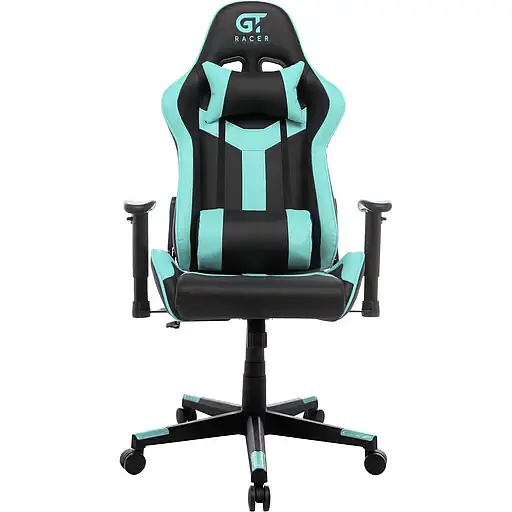 Геймерське крісло GT Racer чорне з ментоловим (X-2527 Black/Mint) - фото 1