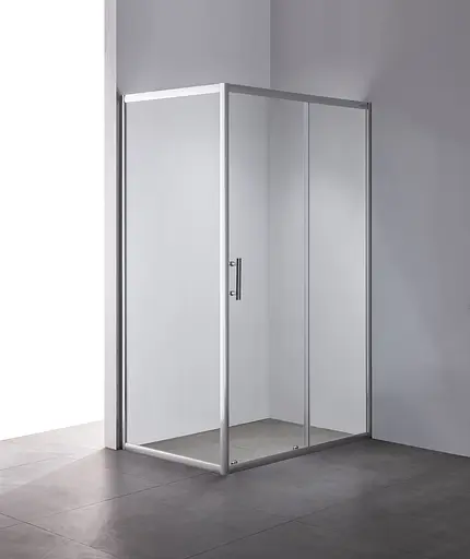 Душевая кабина без поддона Mixxus Hard SC01-120x80x185-TR хром прозрачное стекло 5 мм MI6912, Универсальная, прозрачная, хром - фото 2