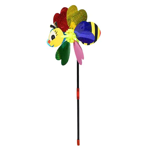 Детский ветерок "Пчела" MR 1353-4 цветок диаметром 20,5 см, палочка 38 см