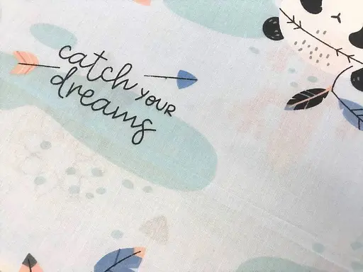 Хлопковая пеленка Moontime 100х80см "Панды с вигвамами" - фото 2