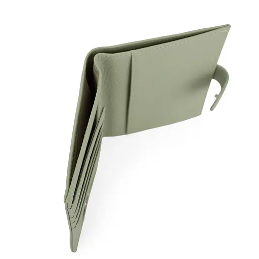 Обложка на паспорт 3459 кожаная с карманом для денег светло-зеленая - фото 5