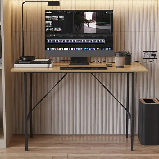 Стол письменный Line Тайм Ferrum-decor 750x1000x600 Черный металл ДСП Дуб Артизан 16 мм (FRD-104876)