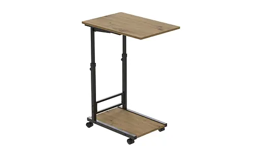 Стіл приставний Ferrum-decor Френу 62x40x60 метал Чорний ДСП Дуб Артізан 16мм (FRD-102510)