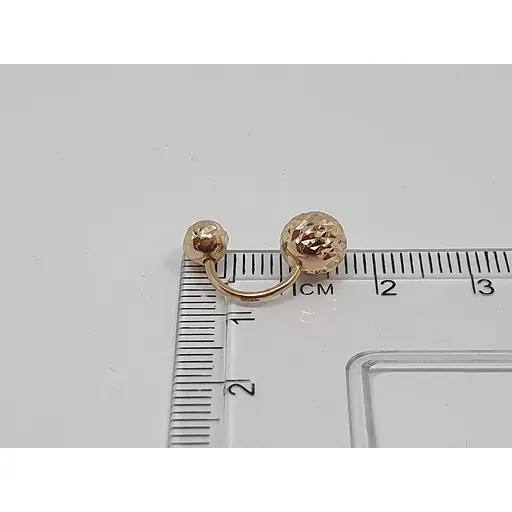 Золота сережка-пірсинг Favoritum. 310129_7_А - фото 5