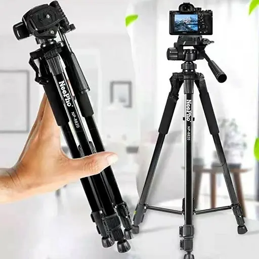 Штатив тренога NeePho NP-8820 не съемная площадка + держатель + чехол (56-150см) Черный - фото 4