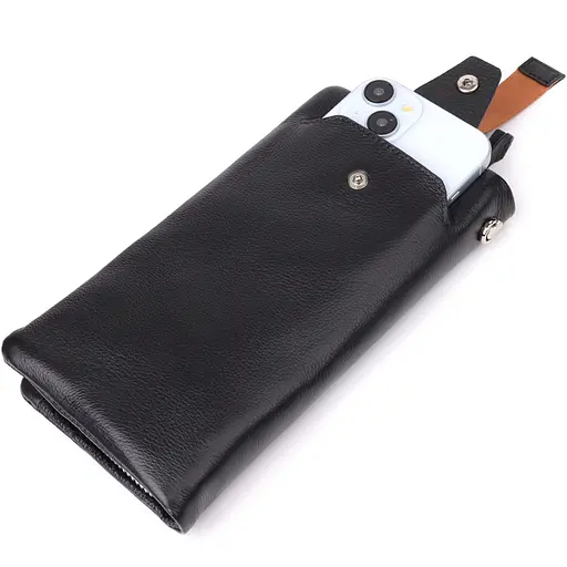 Жіночий шкіряний гаманець-клатч із відділенням під телефон ST Leather 20х10.5х3 см acs0029657 - фото 7