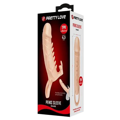 Насадка на пенис Pretty Love LyBaile Penis Sleeve Emmitt.16 см телесный - фото 3