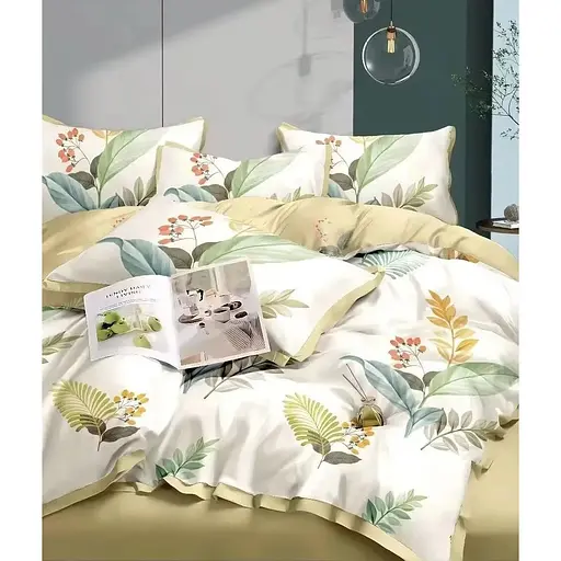 Комплект постільної білизни Soho Elle Limonta Yellow Євро 200x230 см біло-жовтий (A130059)