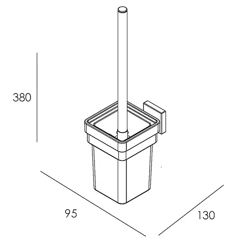 Йоржик для унітазу Imprese Bilovec 151255, Хром - фото 2