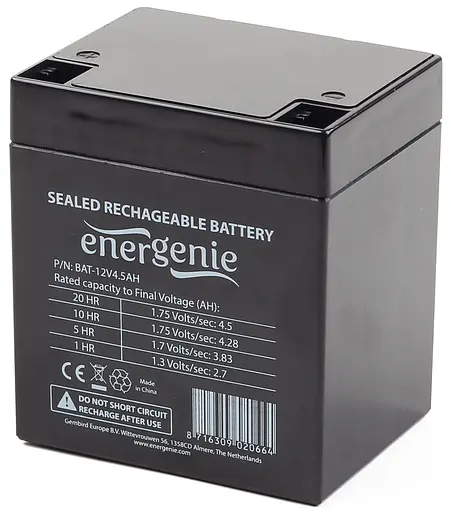 Аккумуляторная батарея для ИБП EnerGenie AGM 12 V / 4.5 А*ч (BAT-12V4.5AH) - фото 1
