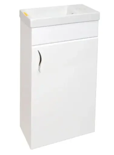 Тумба навісна ПіК Сіметрі права + раковина Cersanit Como 40 см Білий 30412 - фото 1