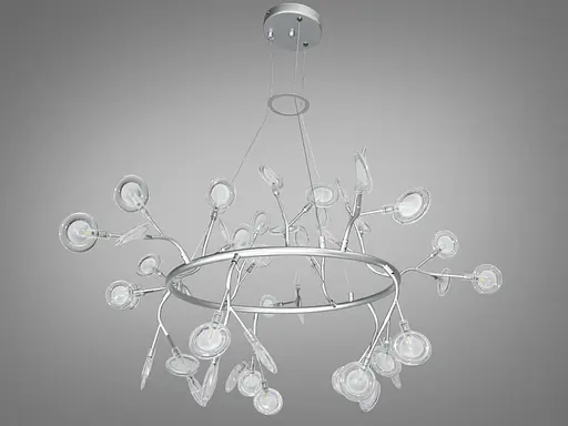 Стильная новинка, люстра "Светлячок" в стиле лофт, 45 ламп, хром сатин - фото 3