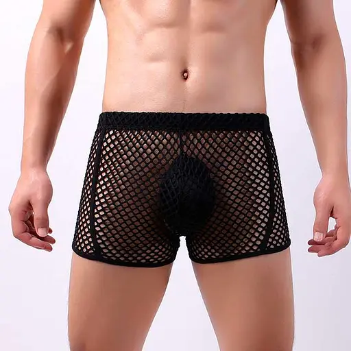 Чоловічі труси спокусливі боксери еластичні в сітку Clever Menmode L чорні - фото 2