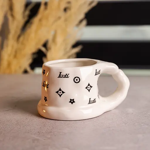 Кружка фарфоровая Lucky 500 мл белый FM-11A - фото 2