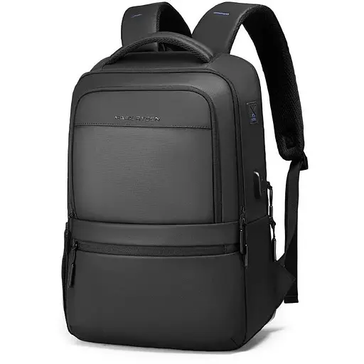 Рюкзак Mark Ryden для ноутбука 17.3 дюймов Coast MR9103SJ с USB портом и ортопедической спинкой Черный - фото 1