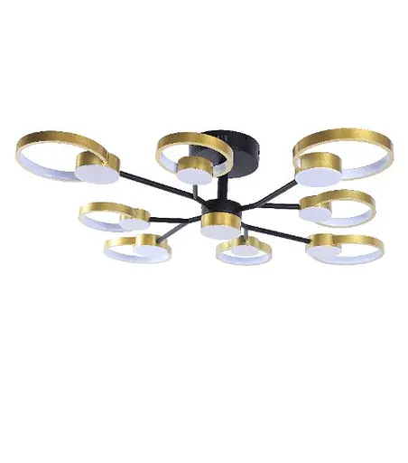 Люстра светодиодная акриловая Sirius Ш 1313/9 Black+Gold - фото 2