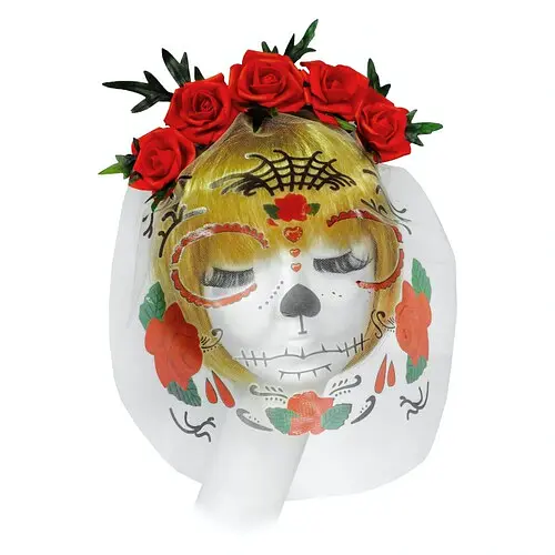 Обруч Санта Муерте з вуалью - фото 1