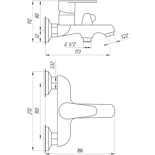 Смеситель для ванны DOMINO ALICANTE DAA-102N - фото 4