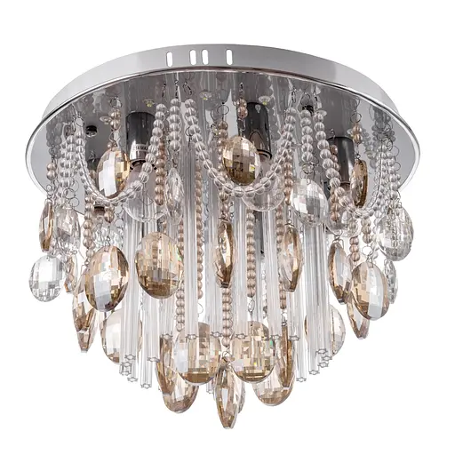 Люстра потолочная Brille хрустальная с подсветкой LED E14 40W CH (BCL-377C/7)