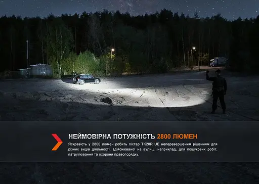 Тактичний ручний ліхтар Fenix TK20R UE 2800лм заряджання через Type-C (Сірий) - фото 4