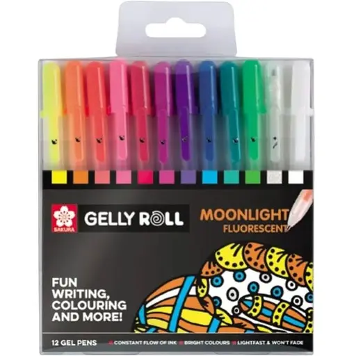Набор гелевых ручек Sakura Moonlight 12цв. - фото 1