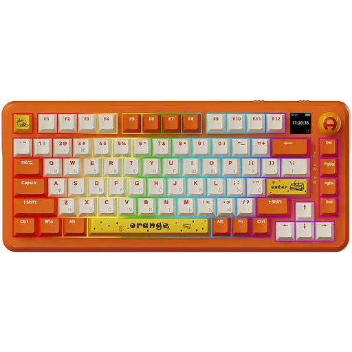 Клавіатура бездротова Ajazz AK820 MAX Avocado Switch Orange (AK820MAX-AS-OW) - фото 2