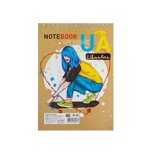 Блокнот А5 "Патриотический" Апельсин АП-1905-2, 40 листов, пружина сверху - фото 1