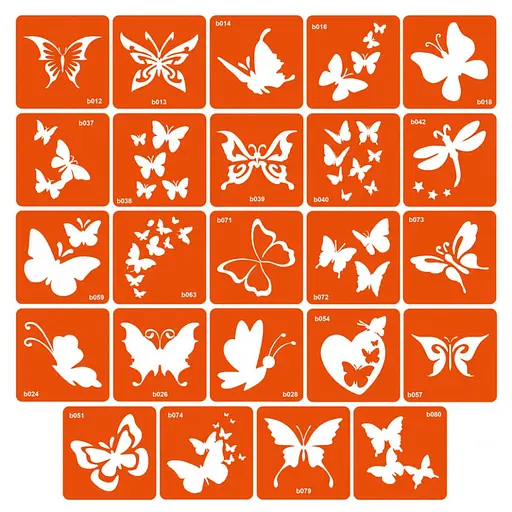Набір трафаретів для біо-тату «B - метелики» b-simple_24_1