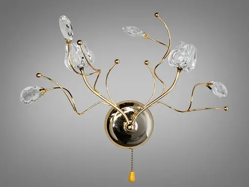 Стильне, елегантне бра галогенове модерн "Квіткові мотиви", золото - фото 1